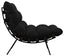 NOIR Hanzo Chair with Steel Legs Charcoal Black
