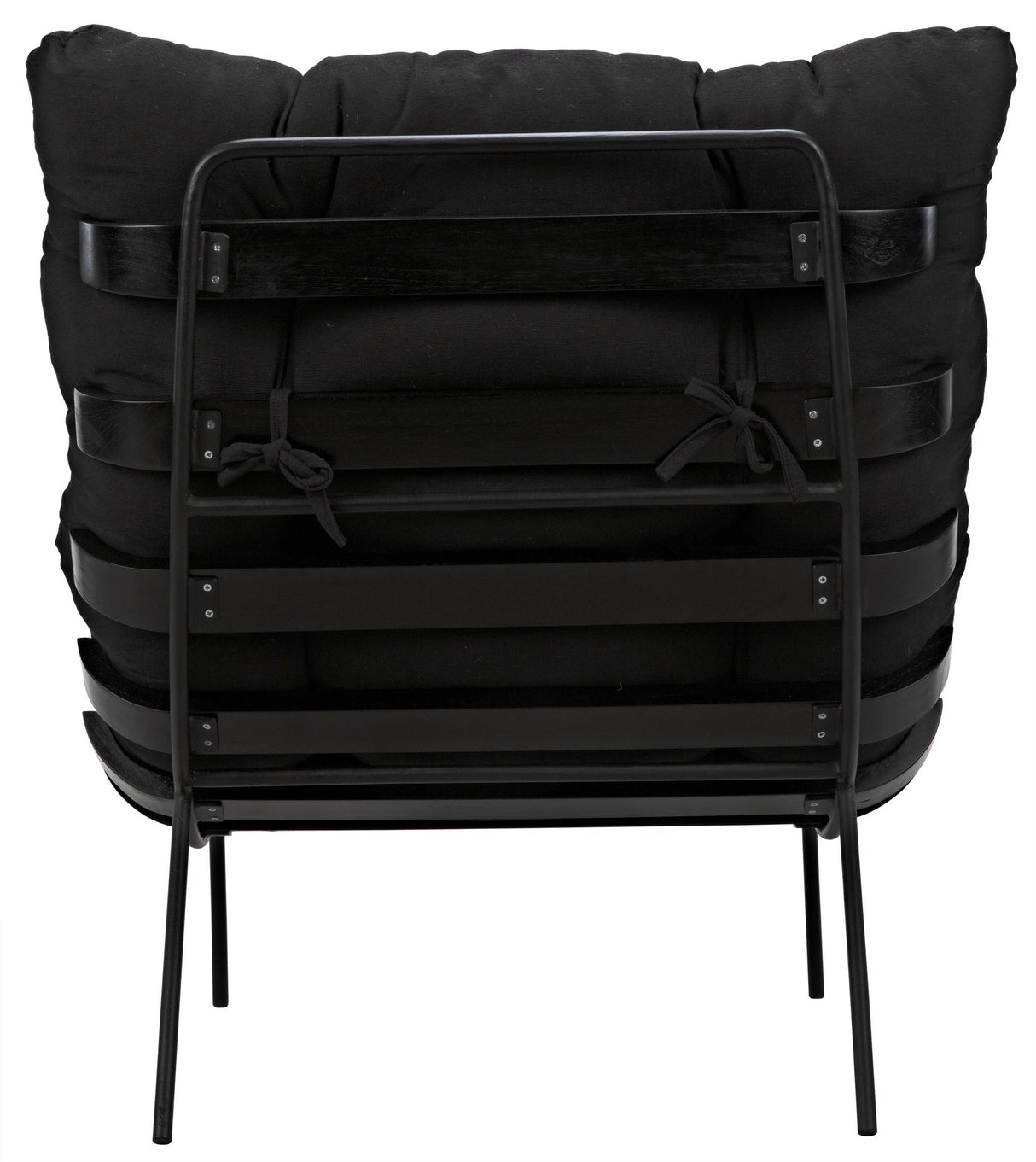 NOIR Hanzo Chair with Steel Legs Charcoal Black