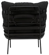 NOIR Hanzo Chair with Steel Legs Charcoal Black