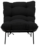 NOIR Hanzo Chair with Steel Legs Charcoal Black