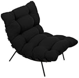 NOIR Hanzo Chair with Steel Legs Charcoal Black