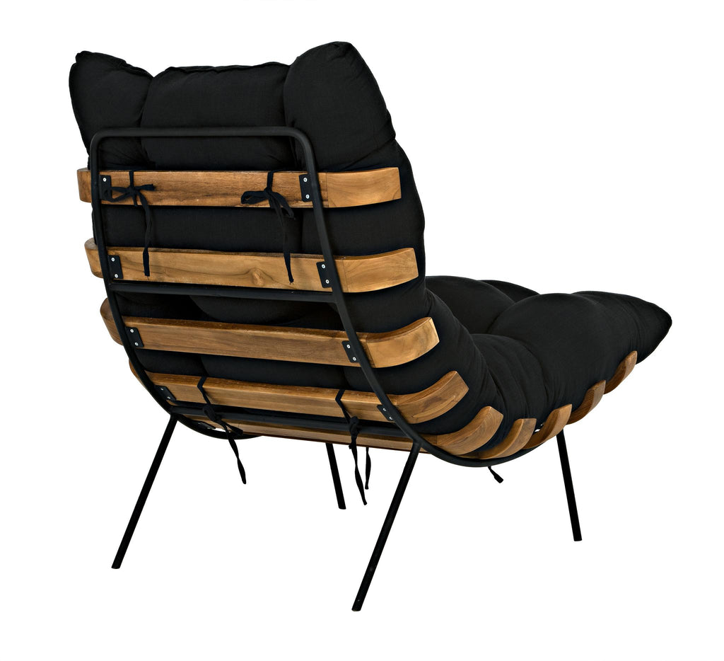 NOIR Hanzo Chair with Steel Legs Teak