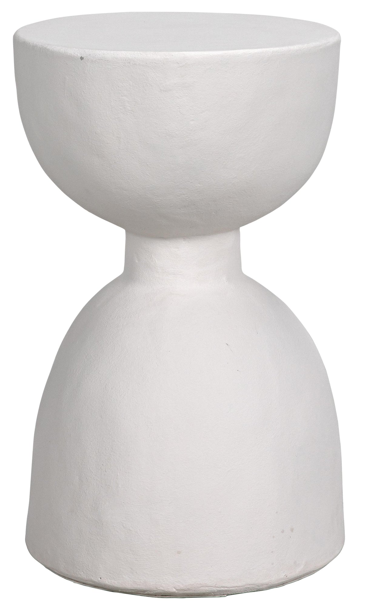 NOIR Hourglass Stool White Fiber Cement