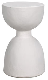 NOIR Hourglass Stool White Fiber Cement