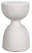NOIR Hourglass Stool White Fiber Cement