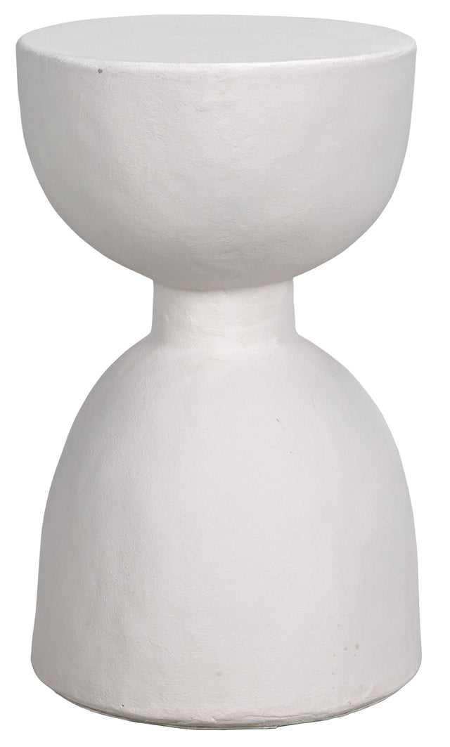 NOIR Hourglass Stool White Fiber Cement