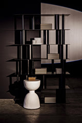 NOIR Hourglass Stool White Fiber Cement