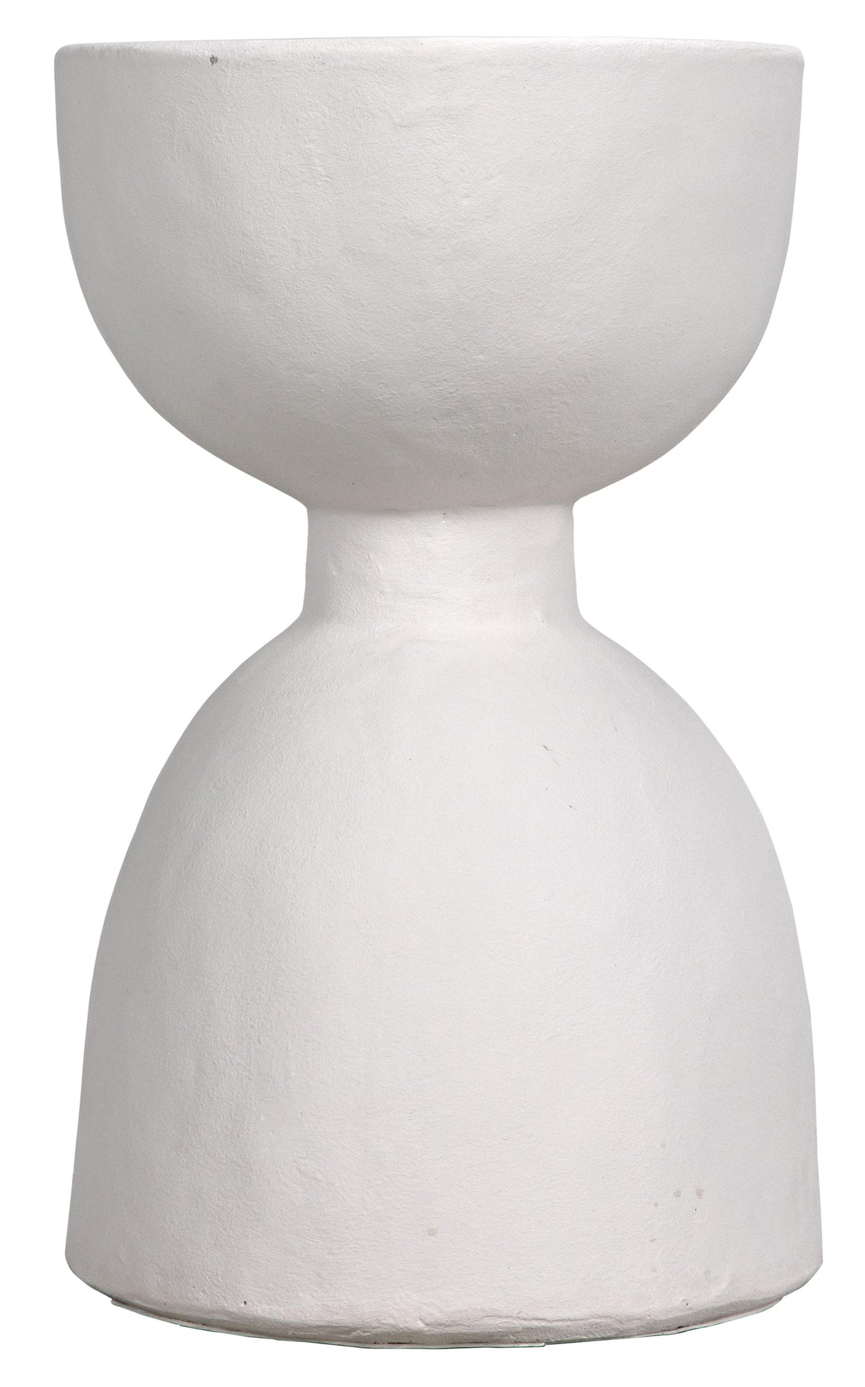 NOIR Hourglass Stool White Fiber Cement