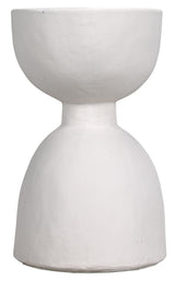 NOIR Hourglass Stool White Fiber Cement