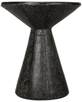 NOIR Pedestal Side Table Black Fiber Cement