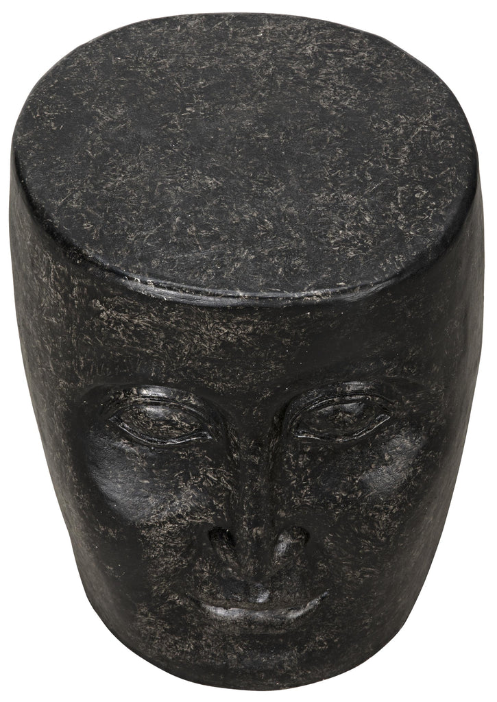 NOIR Head Side Table Black Fiber Cement