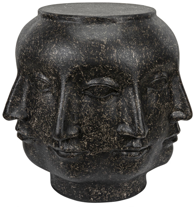 NOIR Multi-Face Stool Black Fiber Cement