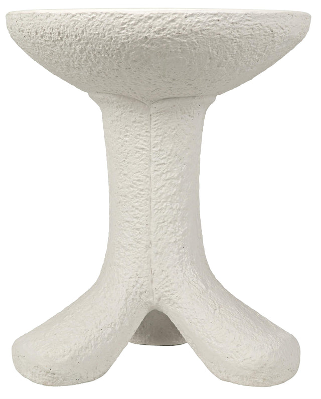 NOIR Laramy Side Table White Fiber Cement