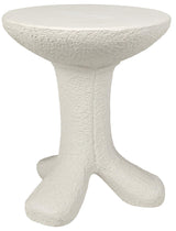 NOIR Laramy Side Table White Fiber Cement
