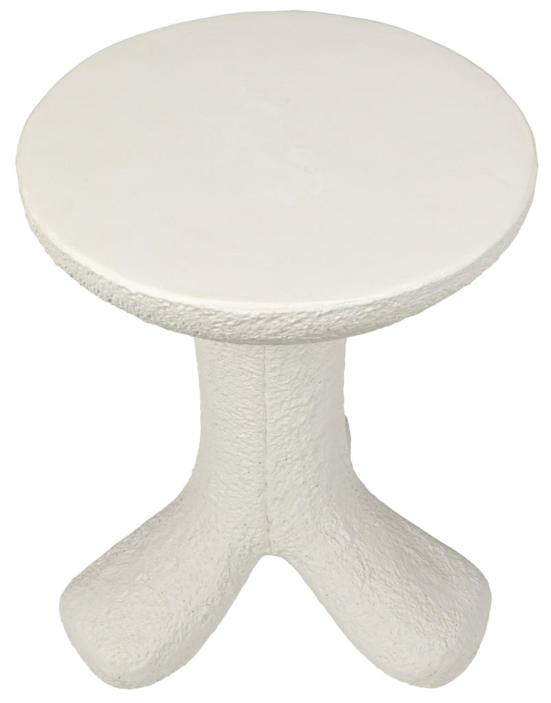 NOIR Laramy Side Table White Fiber Cement