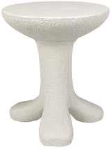NOIR Laramy Side Table White Fiber Cement