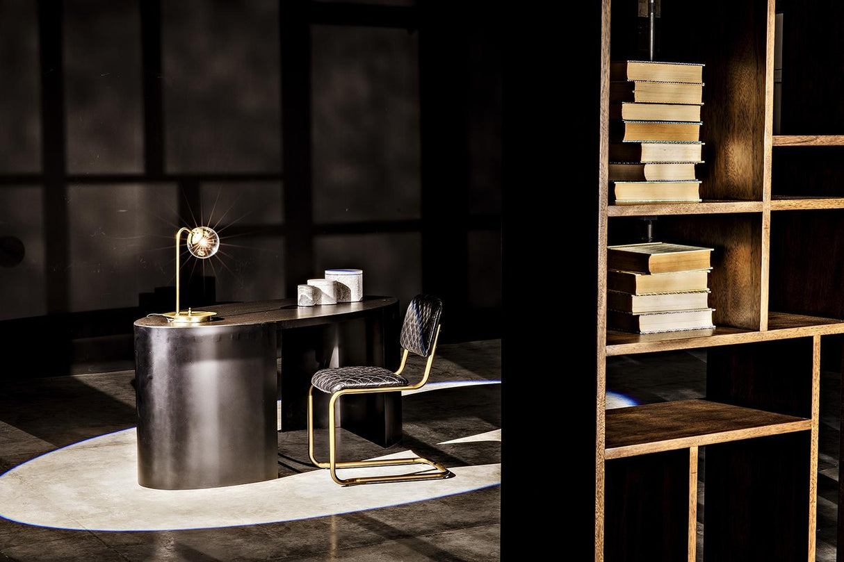 NOIR Malic Shelf Dark Walnut