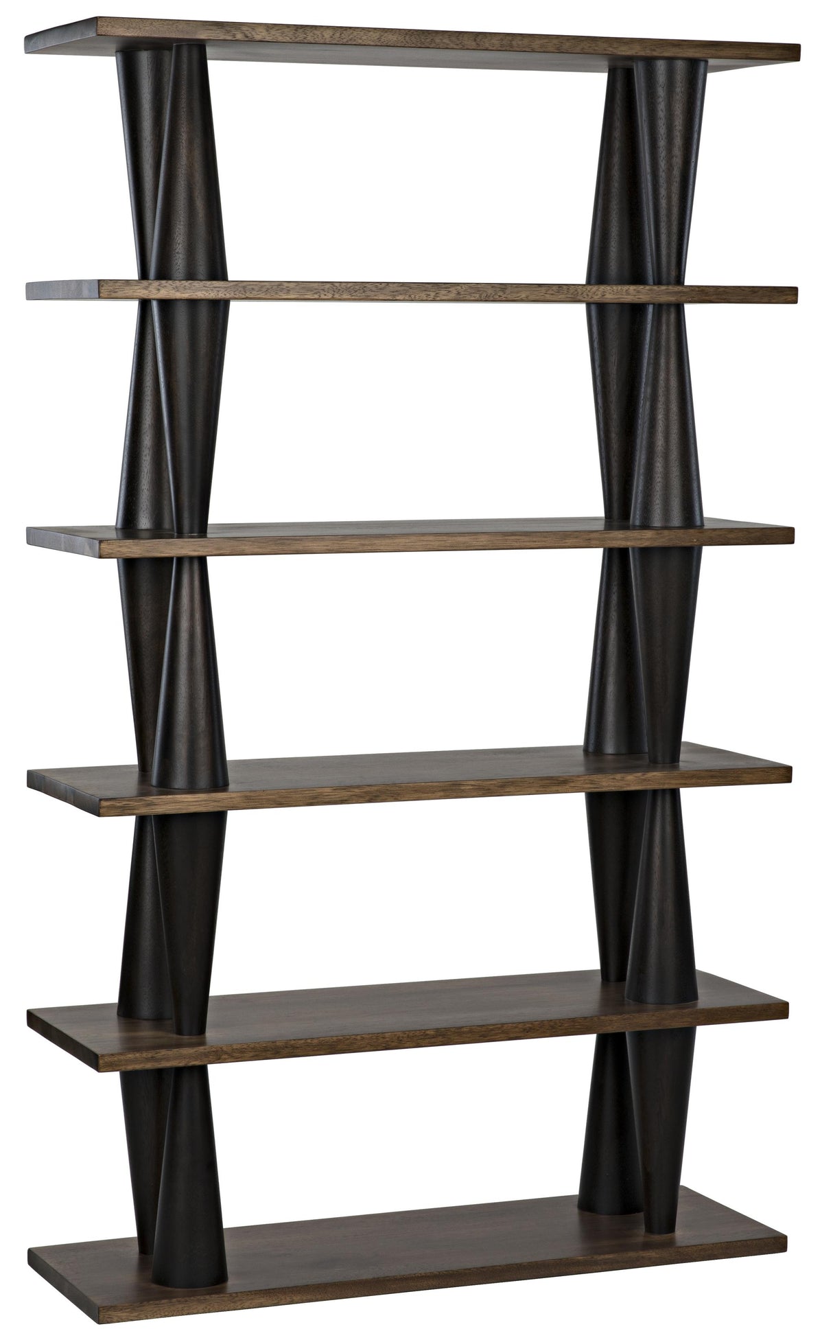 NOIR Mood Bookcase Ebony and Dark Walnut