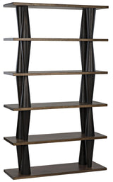 NOIR Mood Bookcase Ebony and Dark Walnut