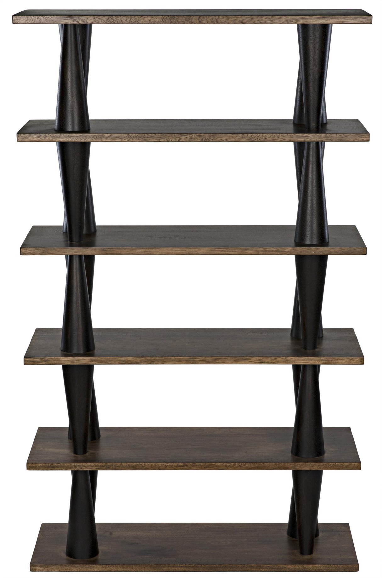 NOIR Mood Bookcase Ebony and Dark Walnut