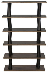 NOIR Mood Bookcase Ebony and Dark Walnut
