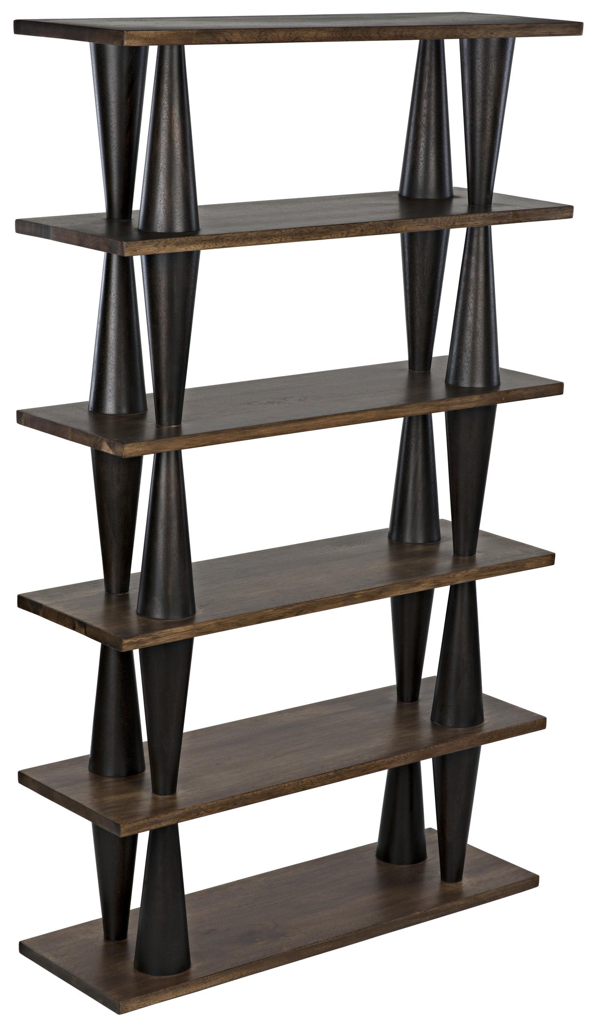 NOIR Mood Bookcase Ebony and Dark Walnut