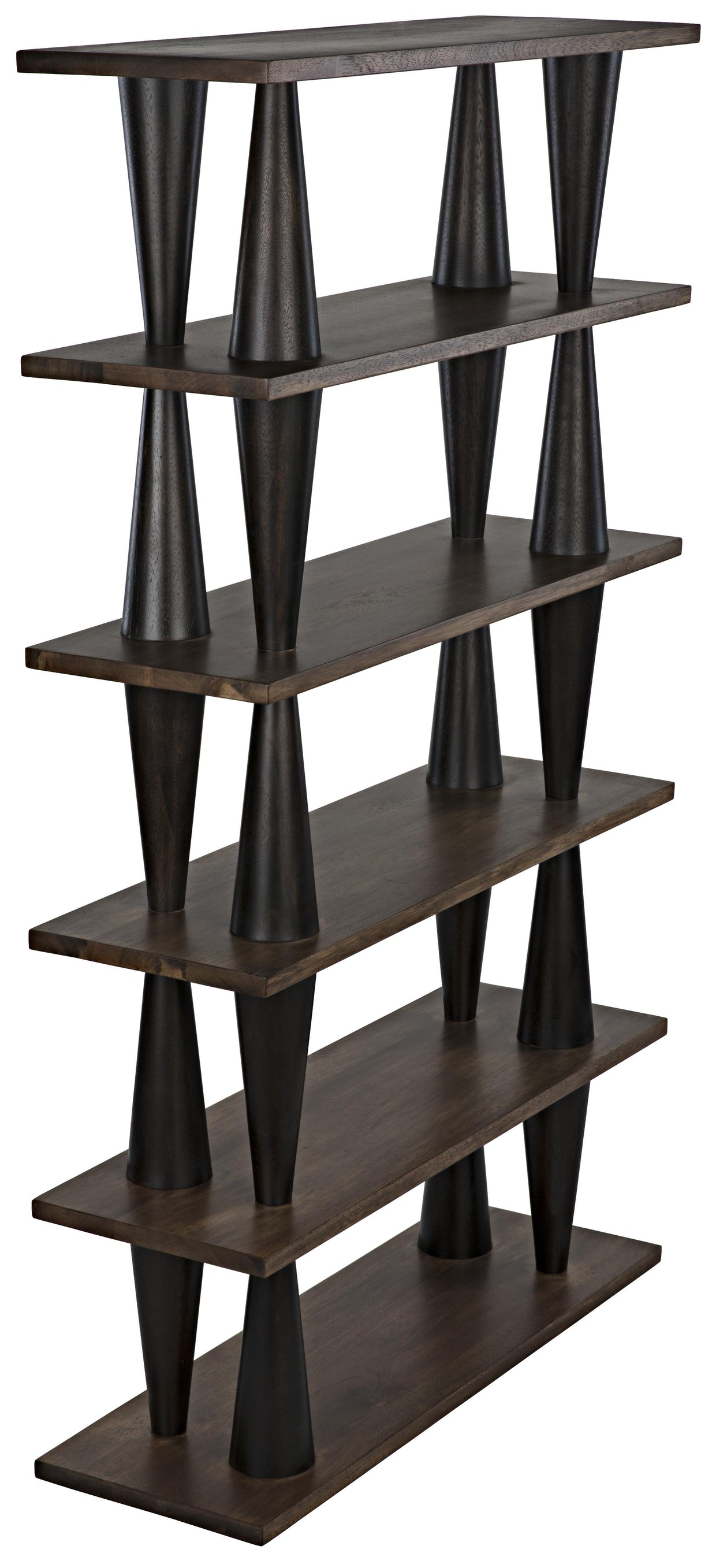 NOIR Mood Bookcase Ebony and Dark Walnut