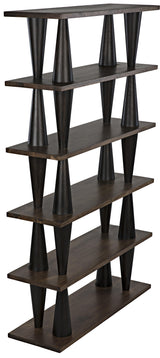 NOIR Mood Bookcase Ebony and Dark Walnut