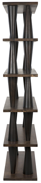 NOIR Mood Bookcase Ebony and Dark Walnut