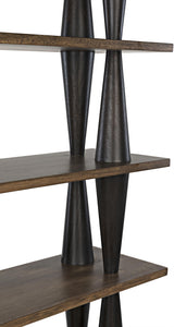 NOIR Mood Bookcase Ebony and Dark Walnut