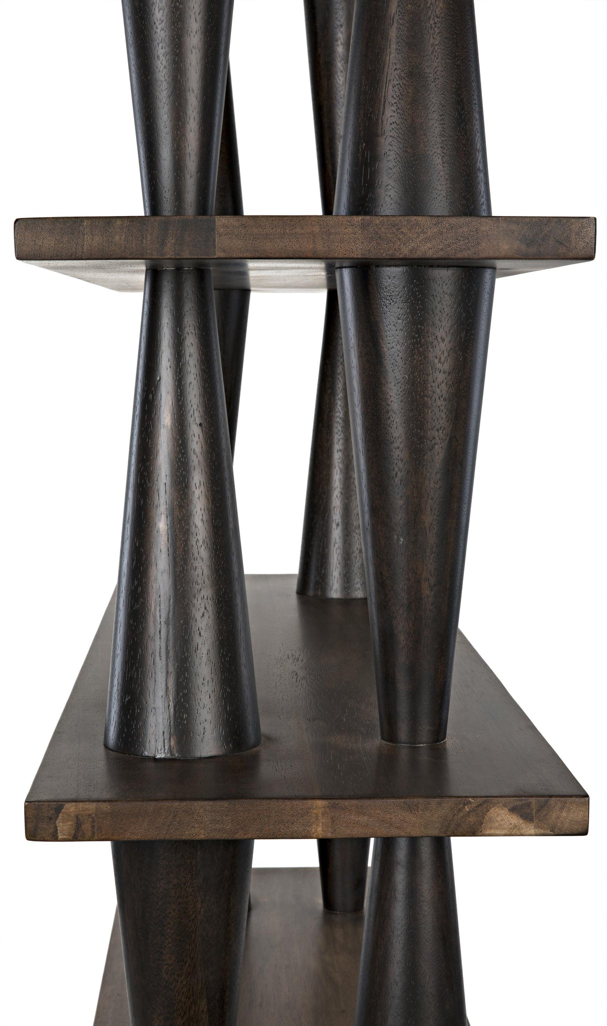 NOIR Mood Bookcase Ebony and Dark Walnut