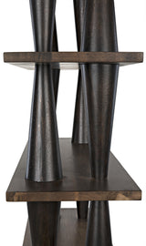 NOIR Mood Bookcase Ebony and Dark Walnut