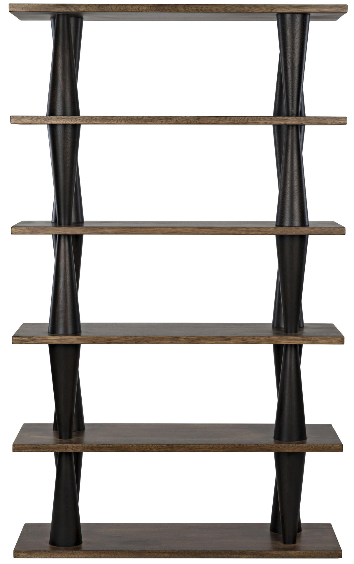 NOIR Mood Bookcase Ebony and Dark Walnut