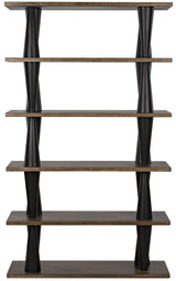 NOIR Mood Bookcase Ebony and Dark Walnut