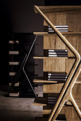 NOIR Vetra Bookcase Hand Rubbed Black