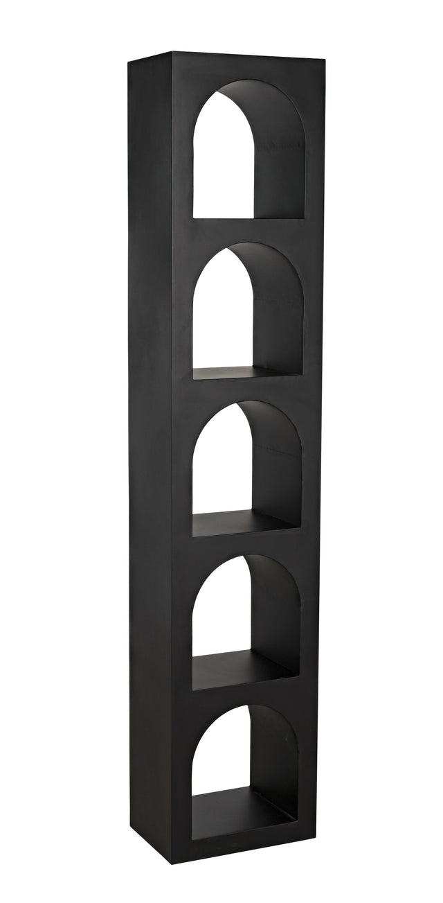 NOIR Aqueduct Bookcase C Black Metal