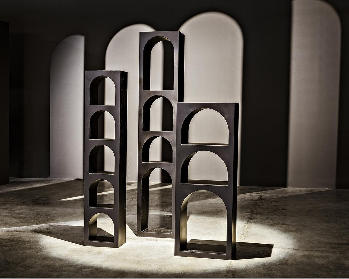 NOIR Aqueduct Bookcase C Black Metal