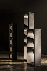NOIR Aqueduct Bookcase C Black Metal