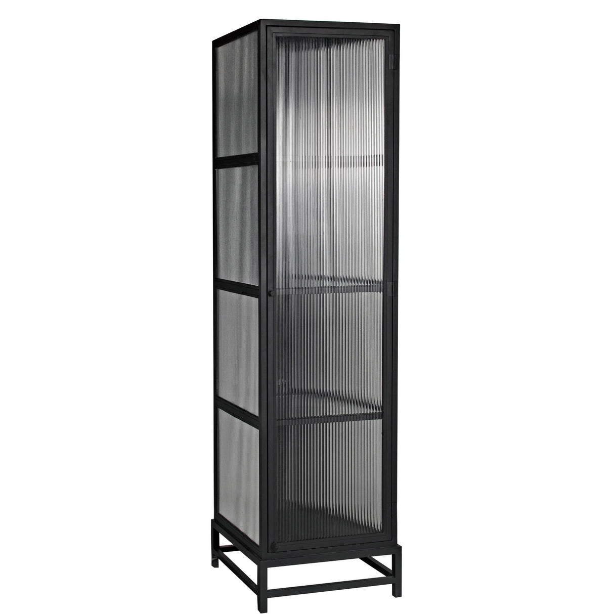 NOIR Chandler Tall Cabinet Black Steel