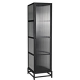NOIR Chandler Tall Cabinet Black Steel
