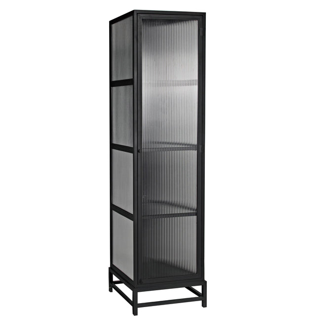 NOIR Chandler Tall Cabinet Black Steel