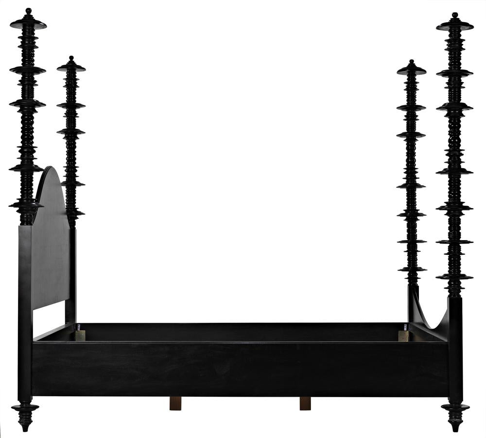 NOIR Ferret Bed Eastern King Hand Rubbed Black
