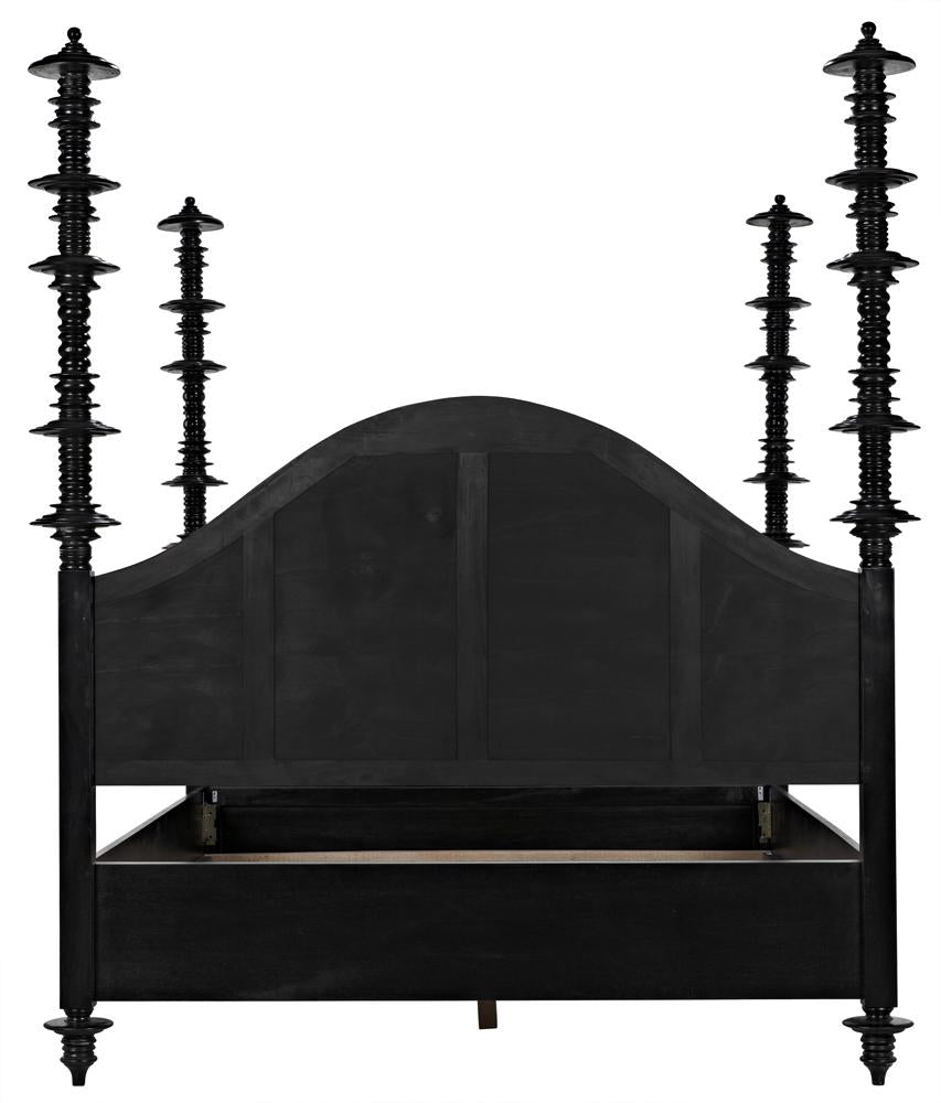 NOIR Ferret Bed Eastern King Hand Rubbed Black