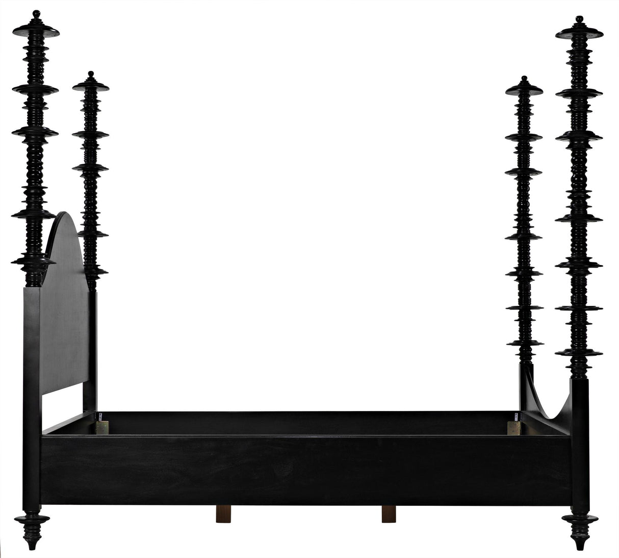 NOIR Ferret Bed Queen Hand Rubbed Black