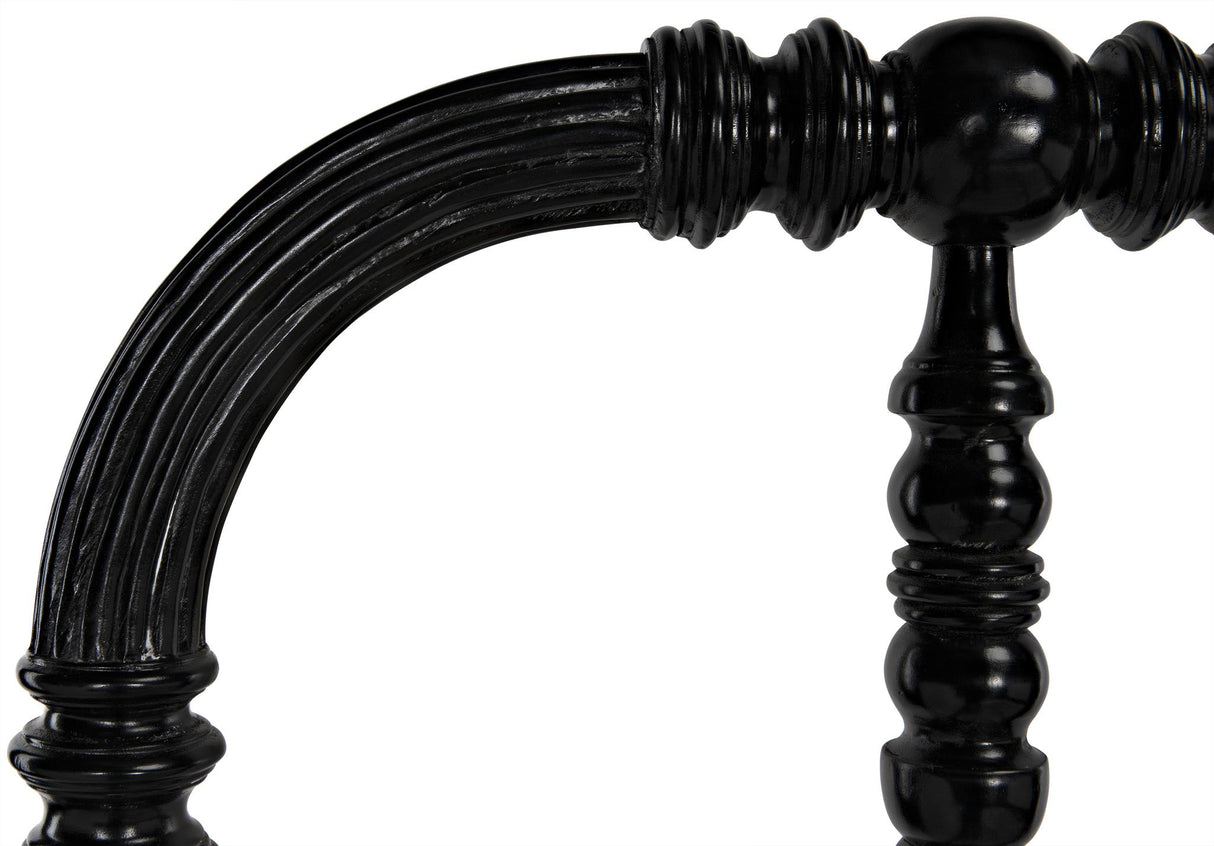 NOIR Bachelor Bed Eastern King Hand Rubbed Black