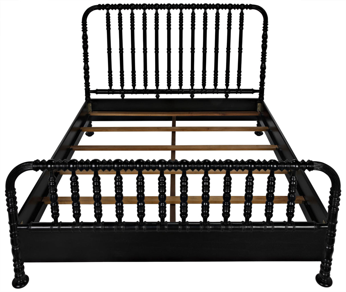 NOIR Bachelor Bed Eastern King Hand Rubbed Black