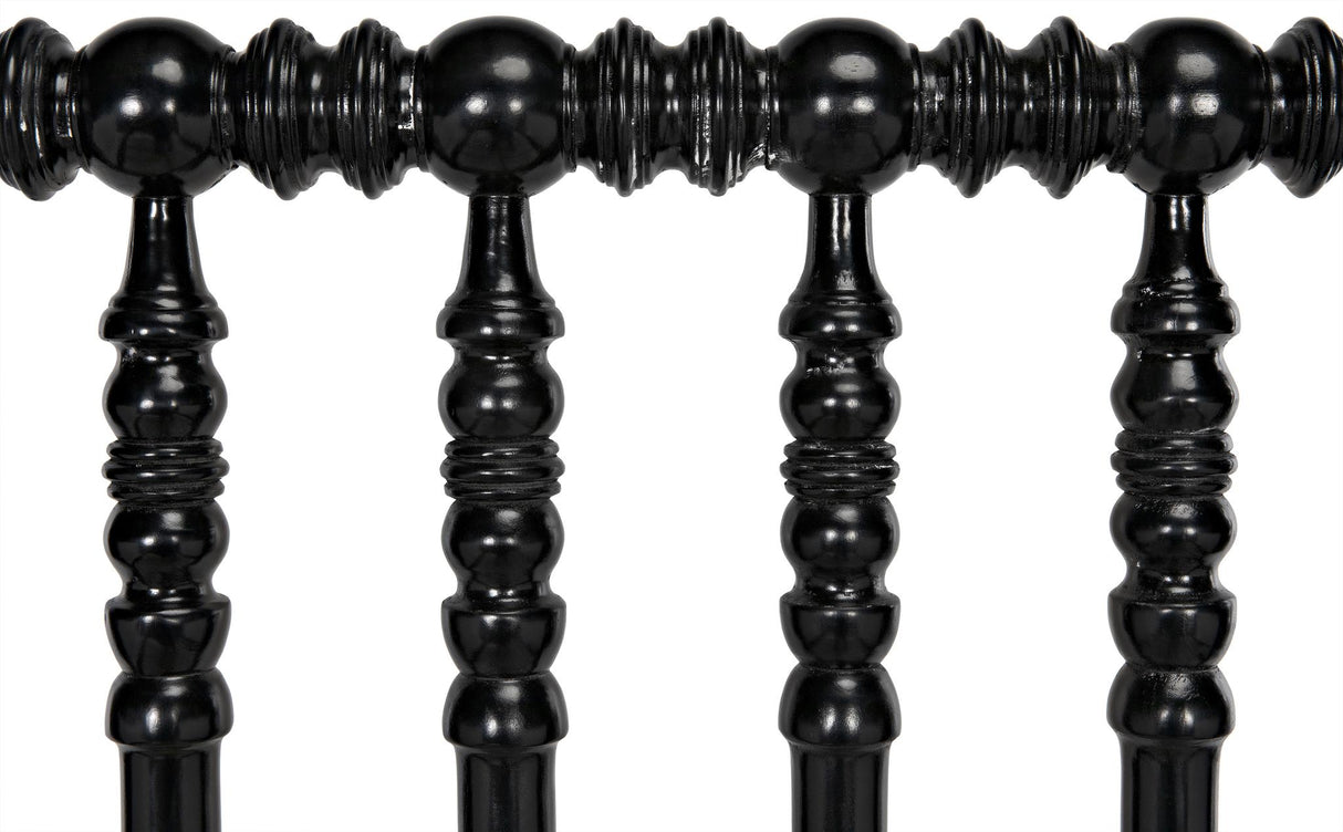 NOIR Bachelor Bed Eastern King Hand Rubbed Black