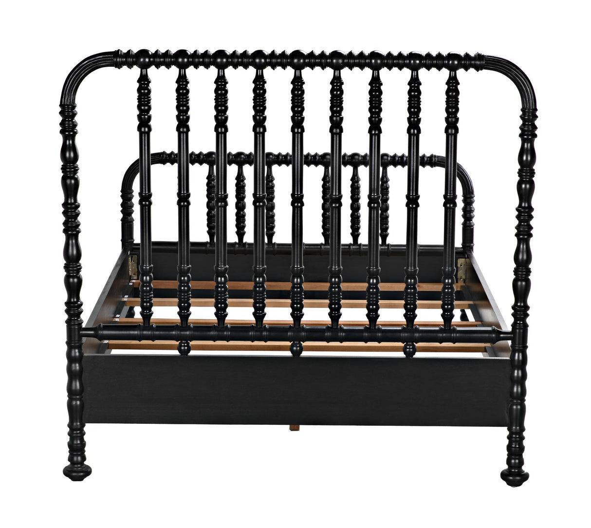 NOIR Bachelor Bed Queen Hand Rubbed Black