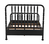 NOIR Bachelor Bed Queen Hand Rubbed Black