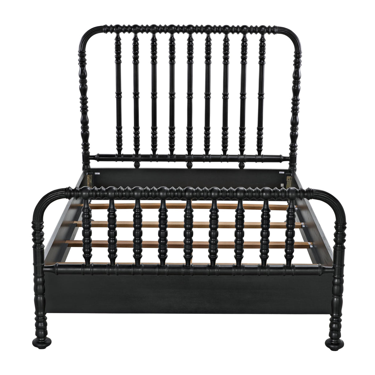 NOIR Bachelor Bed Queen Hand Rubbed Black